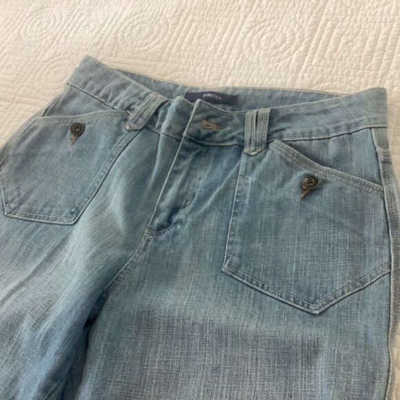 Vintage Bill Blass Casual Roll-Cuff Denim Shorts Size 8 - Picture 6 of 11